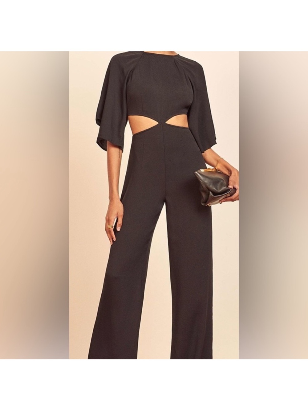 Reformation cornelia Black Jumpsuit